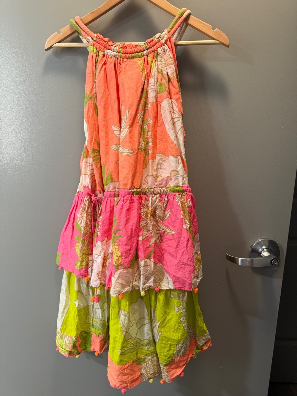 Farm Rio Brazilian Tropical Floral 100% Cotton Mini Dress XL - Picture 7 of 10